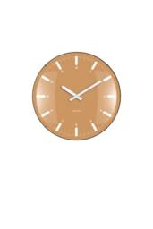 PRESENT TIME Karlsson Round Wall Clock Realista Dome - Ochre Yellow