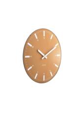 PRESENT TIME Karlsson Round Wall Clock Realista Dome - Ochre Yellow - thumbnail 3