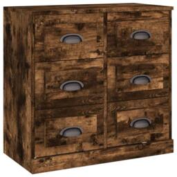 Berkfield Home Sideboards 2 pcs Smoked Oak Engineered Wood in Brown - thumbnail 6