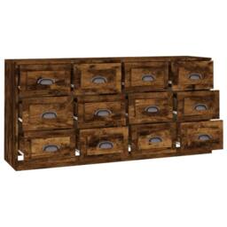 Berkfield Home Sideboards 2 pcs Smoked Oak Engineered Wood in Brown - thumbnail 5