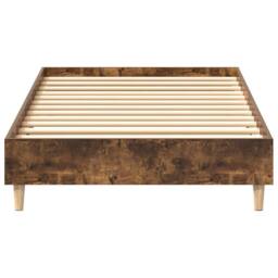 Berkfield Home Durable Bed Frame No Mattress Smoked Oak 90x200 cm Engineered Wood in Brown - thumbnail 5