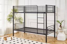 Crazy Price Beds Ltd Newby Industrial Metal Bunk Bed in Black - Size: Single - thumbnail 2