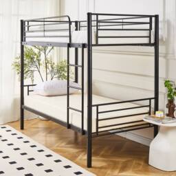 Crazy Price Beds Ltd Newby Industrial Metal Bunk Bed in Black - Size: Single - thumbnail 6