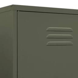 Berkfield Home Wardrobe Olive Green 90x50x180 cm Steel - Size: 90 x 50 x 180 cm - thumbnail 8