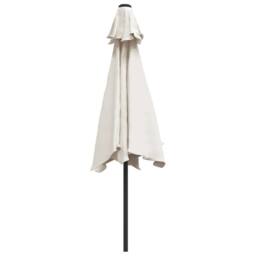 Berkfield Home LED Cantilever Umbrella 3 m Sand White - thumbnail 6