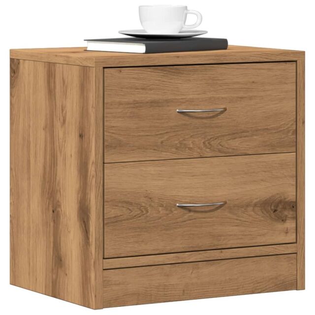 Berkfield Home Bedside Cabinet Artisian Oak 40x30x40 cm Engineered Wood in Brown - Size: 40 x 30 x 40 cm - image 1