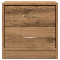 Berkfield Home Bedside Cabinet Artisian Oak 40x30x40 cm Engineered Wood in Brown - Size: 40 x 30 x 40 cm - thumbnail 4