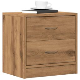 Berkfield Home Bedside Cabinet Artisian Oak 40x30x40 cm Engineered Wood in Brown - Size: 40 x 30 x 40 cm - thumbnail 1