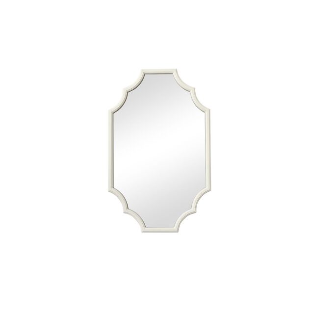 Melody Maison Ivory Geometric Framed Wall Mirror 80cm X 50cm - Size: 80 cm X 50 cm - image 1