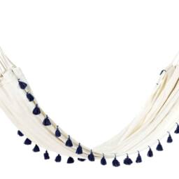 Wyld and Coco Beige Cotton Hammock with Pom‑Pom Trim - thumbnail 2