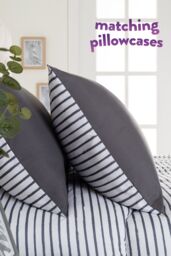 Slumberdown Coverless Comfort Printed Stripe Grey 10.5 Tog Duvet - Size: Single - thumbnail 4