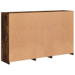 Berkfield Home Sideboard with LED Lights Smoked Oak 162x37x100 cm in Brown - Size: 162 x 37 x 100 cm - thumbnail 8