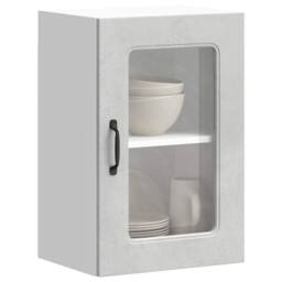 Berkfield Home Kitchen Wall Cabinet with Glass Door Kalmar Grey Sonoma Wood - thumbnail 2