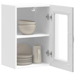 Berkfield Home Kitchen Wall Cabinet with Glass Door Kalmar Grey Sonoma Wood - thumbnail 5