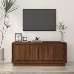 Berkfield Home Decorative Coffee Table Brown Oak 102x50x44 cm Engineered Wood - Size: 102 x 50 x 44 cm - thumbnail 2