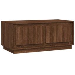 Berkfield Home Decorative Coffee Table Brown Oak 102x50x44 cm Engineered Wood - Size: 102 x 50 x 44 cm - thumbnail 3