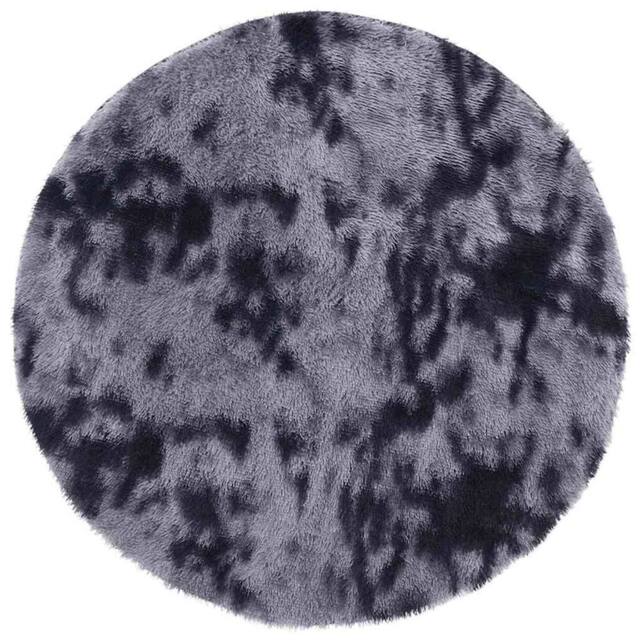 Berkfield Home Shaggy Rug High Pile NAVARRA Dark Grey 200x200 cm Polyester - Size: Medium - image 1