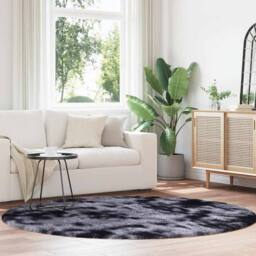 Berkfield Home Shaggy Rug High Pile NAVARRA Dark Grey 200x200 cm Polyester - Size: Medium - thumbnail 2