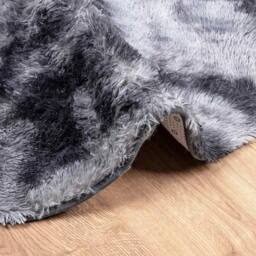 Berkfield Home Shaggy Rug High Pile NAVARRA Dark Grey 200x200 cm Polyester - Size: Medium - thumbnail 5