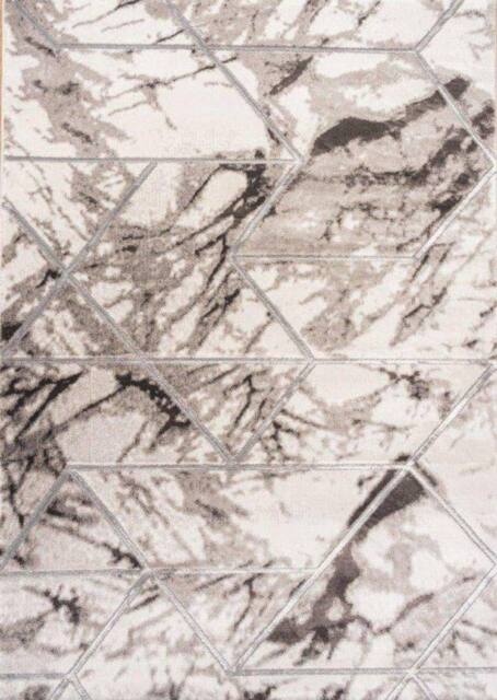 Celebrity Interiors Bianco 224RA Cream/Silver Rug in Cream - Size: 120 cm x 170 cm - image 1