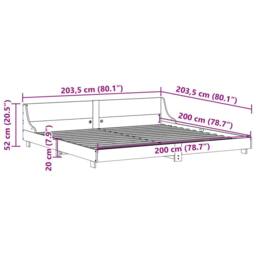 Berkfield Home Beautiful Bed Frame without Mattress 200x200 cm Solid Wood Pine in Natural - thumbnail 9