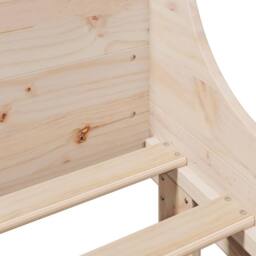 Berkfield Home Beautiful Bed Frame without Mattress 200x200 cm Solid Wood Pine in Natural - thumbnail 7