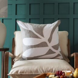 Voyage Maison Bodhi Floral 100% Cotton Cushion in Charcoal - Size: 50 cm x 50 cm - thumbnail 2