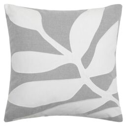 Voyage Maison Bodhi Floral 100% Cotton Cushion in Charcoal - Size: 50 cm x 50 cm