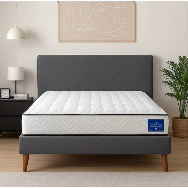 Bedzonline 2FT6 Pocket Spring Mattress - for Full Body Support, Breathable Comfort & Restful Sleep in White - Size: Small Single - image 1