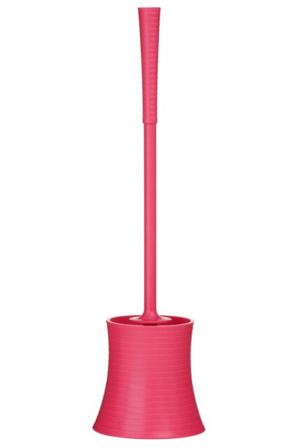Orsina Hot Pink Plastic Toilet Brush, Lavatory Brushes With Holder For Daily Cleaning Task, Slim Toilet Brush Set - image 1