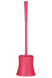 Orsina Hot Pink Plastic Toilet Brush, Lavatory Brushes With Holder For Daily Cleaning Task, Slim Toilet Brush Set