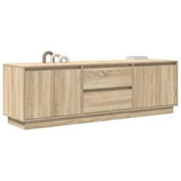 Berkfield Home TV Cabinet with LED Lights Sonoma Oak 160.5x41x50 cm in Brown - thumbnail 5