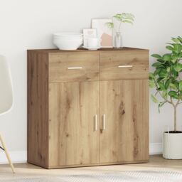 Berkfield Home Sideboard with Drawer with Shelf with Storage with Door Artisan oak Engineered wood in Brown - thumbnail 4