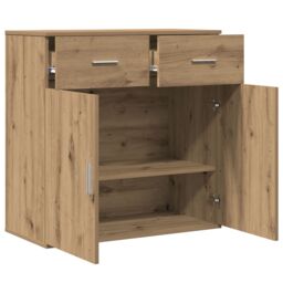 Berkfield Home Sideboard with Drawer with Shelf with Storage with Door Artisan oak Engineered wood in Brown - thumbnail 5