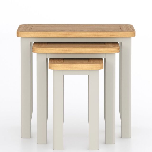 Rest Relax Windham Painted Nest of 3 Tables in Grey - Size: Z - image 1