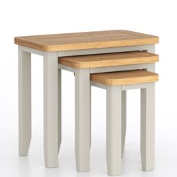 Rest Relax Windham Painted Nest of 3 Tables in Grey - Size: Z - thumbnail 2