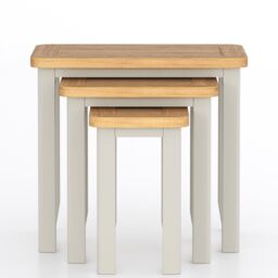 Rest Relax Windham Painted Nest of 3 Tables in Grey - Size: Z - thumbnail 1