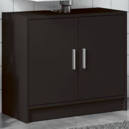 Berkfield Home Sink Cabinet Black 63x29x55 cm Engineered Wood - Size: 63 x 29 x 55 cm