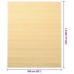 Berkfield Home Rug Bamboo 160x230 cm Natural - Size: 100 cm diameter - thumbnail 7