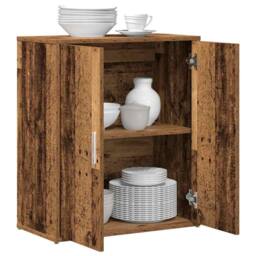 Berkfield Home Sideboard Old Wood 60x31x70 cm Engineered Wood in Brown - Size: 60 x 31 x 70 cm - thumbnail 4