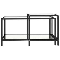 Berkfield Home Tea Tables 2 pcs Tempered Glass Transparent in Clear - thumbnail 4