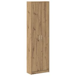 Berkfield Home Wardrobe Artisan Oak 55x25x189 cm Engineered Wood in Brown - Size: 55 x 25 x 189 cm - thumbnail 2