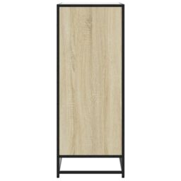 Berkfield Home Shoe Cabinet Sonoma Oak 75x38x97.5 cm Engineered Wood & Metal in Brown - thumbnail 5