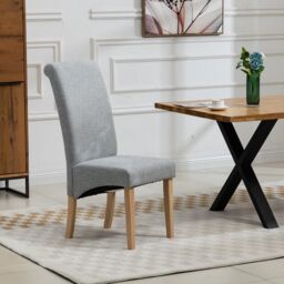 Artemis Home Rimini Fabric Dining Chairs - Set of 2 in Grey - thumbnail 3