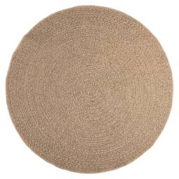Berkfield Home Rug 160 cm Jute Look Indoor & Outdoor in Brown - Size: 100 cm diameter - thumbnail 4