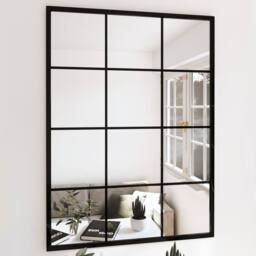 Berkfield Home Wall Mirrors 3 pcs Black 80x60 cm Metal - thumbnail 2