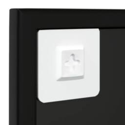Berkfield Home Wall Mirrors 3 pcs Black 80x60 cm Metal - thumbnail 6