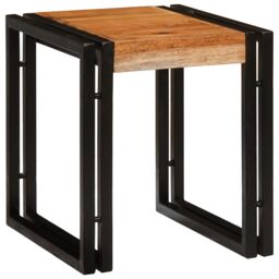 Berkfield Home End Tables 3 pcs Brown & Black Solid Acacia wood - thumbnail 3