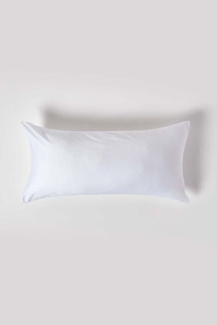 Homescapes Sateen Cotton Continental Pillowcase 400 TC, 40 x 80 cm in White - image 1