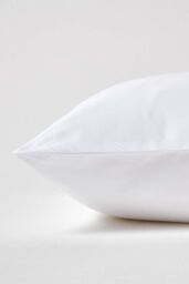 Homescapes Sateen Cotton Continental Pillowcase 400 TC, 40 x 80 cm in White - thumbnail 2